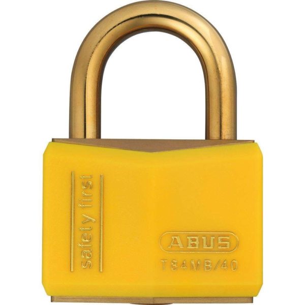 Abus-T84MB-40YELLOW-Vinyl-Coated-Brass-Safety-Padlock