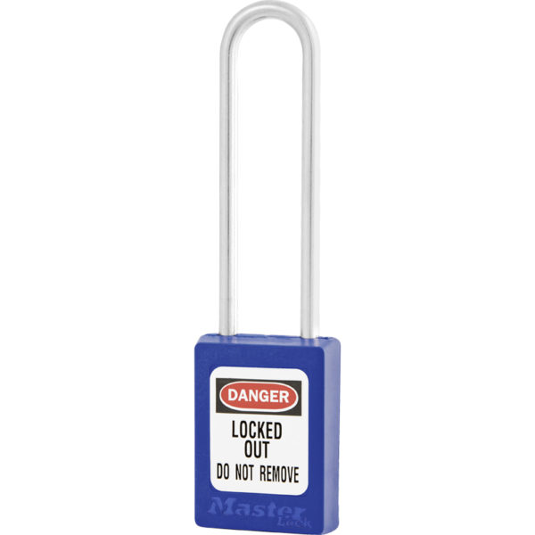 Master-Lock-Zenex-Safety-Padlock-PLO-S31LTBLU-Long-Stainless-Steel-Shackle