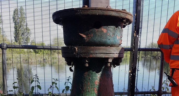 Old penstock capstan