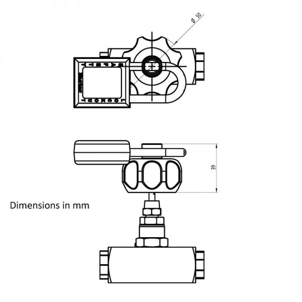 Needle Valve Lockout Dimensions