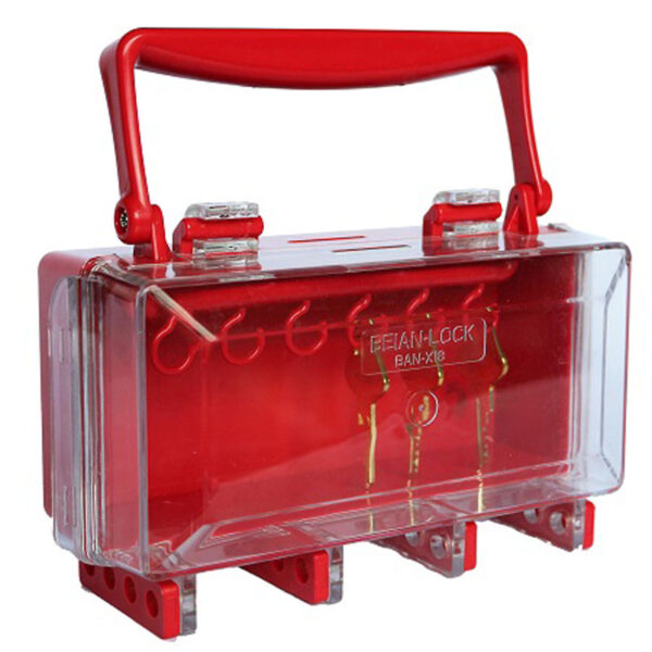 STO-BAN-X18 Portable Group Lockout Box, Red