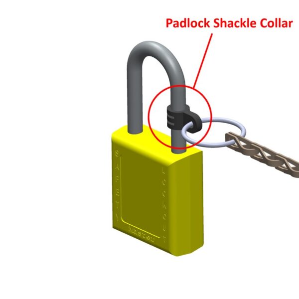 Padlock shackle collar